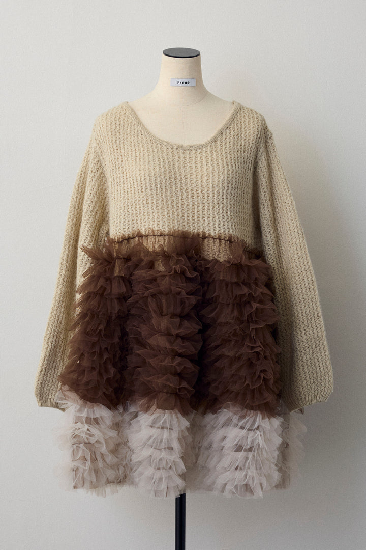 [予約]ホイップチュールドッキングニットワンピ