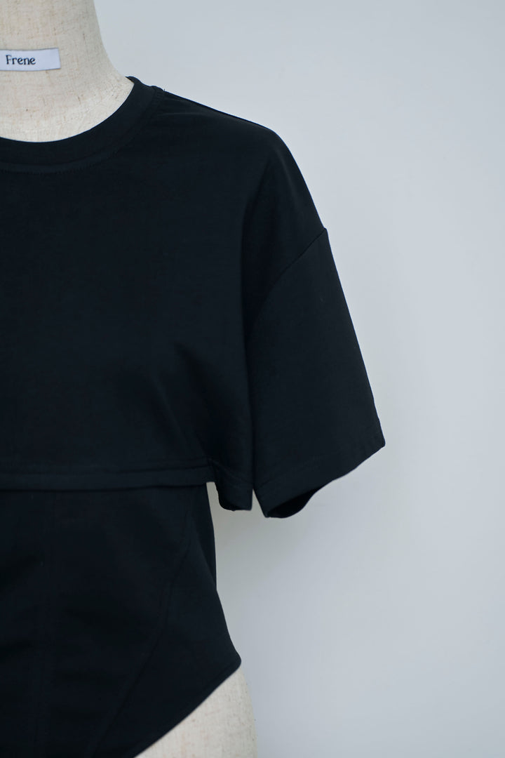 [予約]バックレースアップTシャツ