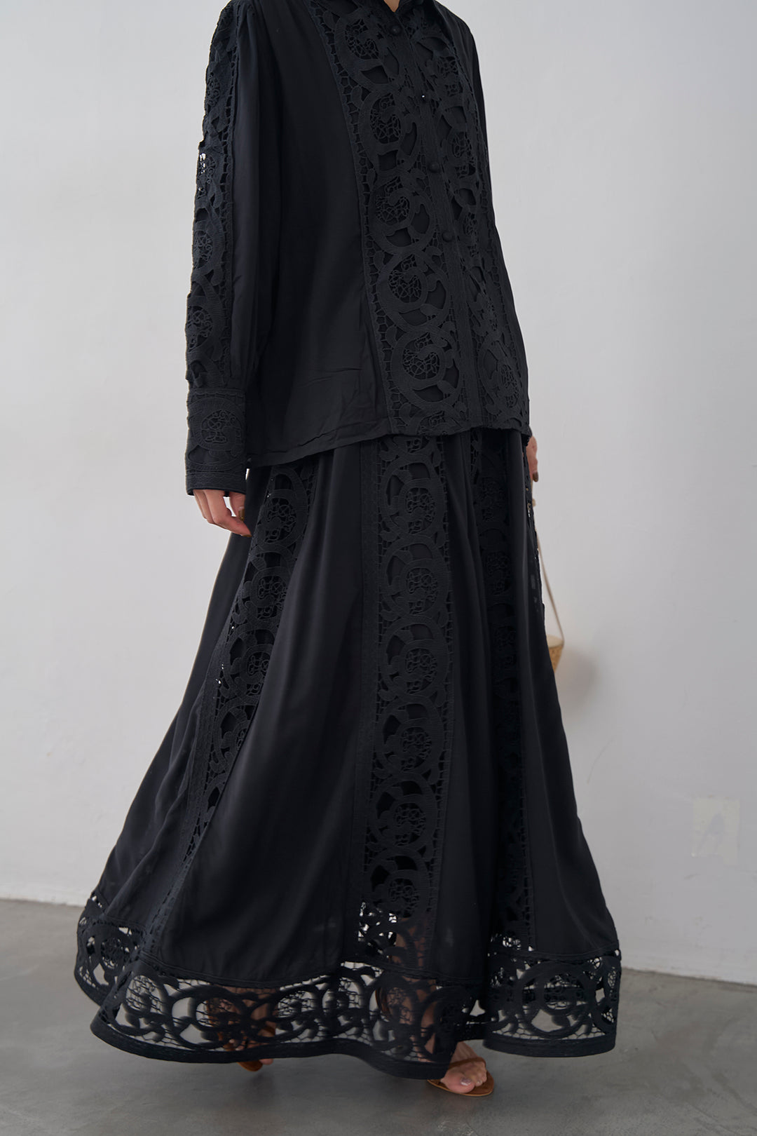 [予約]ヴィンテージライクレースシャツセットアップ