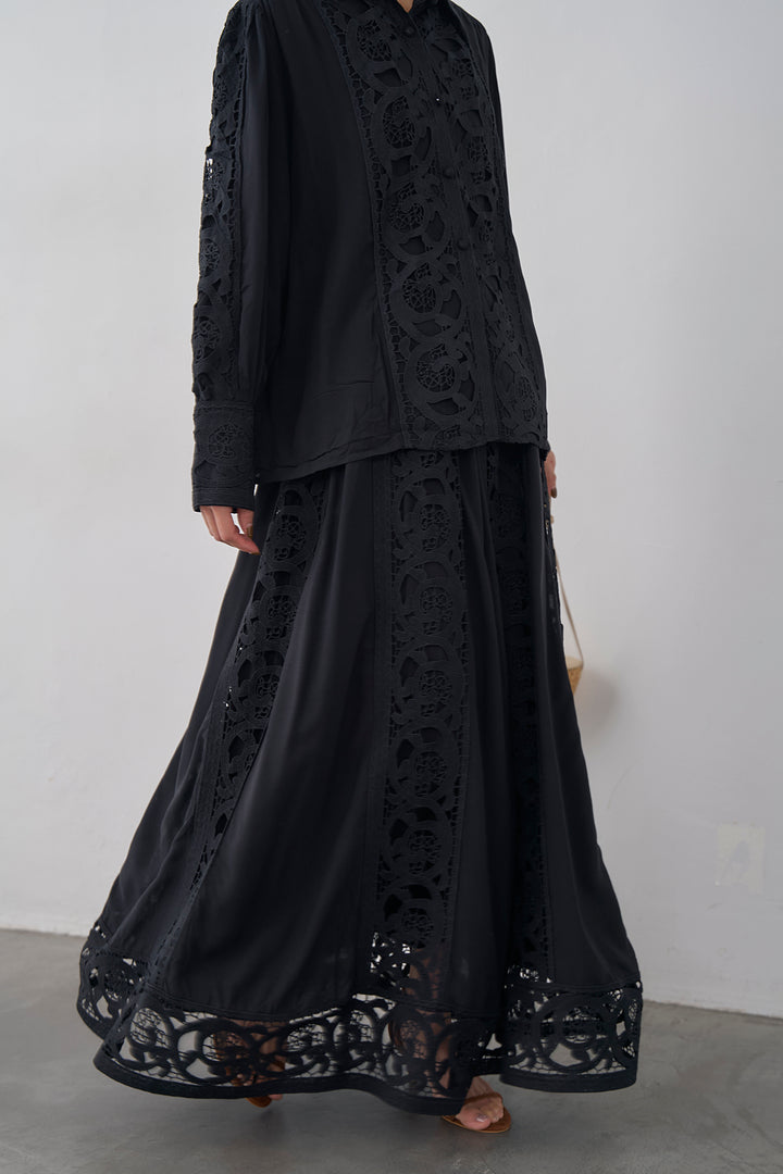 [予約]ヴィンテージライクレースシャツセットアップ