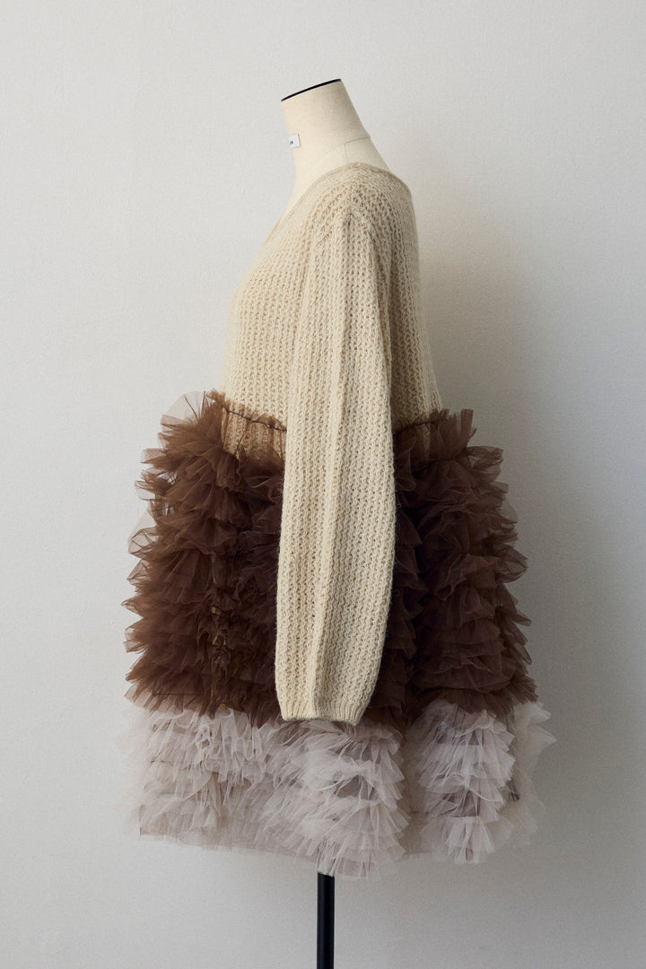 [予約]ホイップチュールドッキングニットワンピ