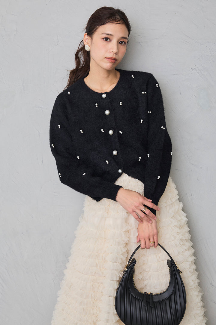 [予約]ミックスパールシャギーコーディガン