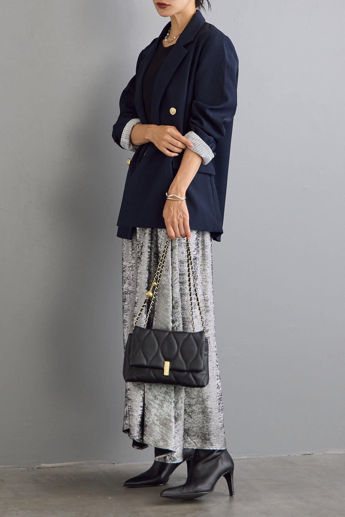 INGEBORG 金ボタンダブルジャケット& Aラインスカートセット 楽天市場】【WEB限定！WHITEJOOLA】金ボタンダブルツイード