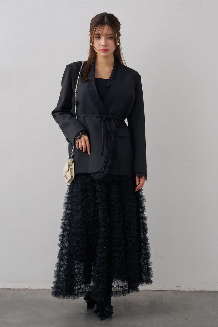 [予約]カシュクールレースドッキングジャケット