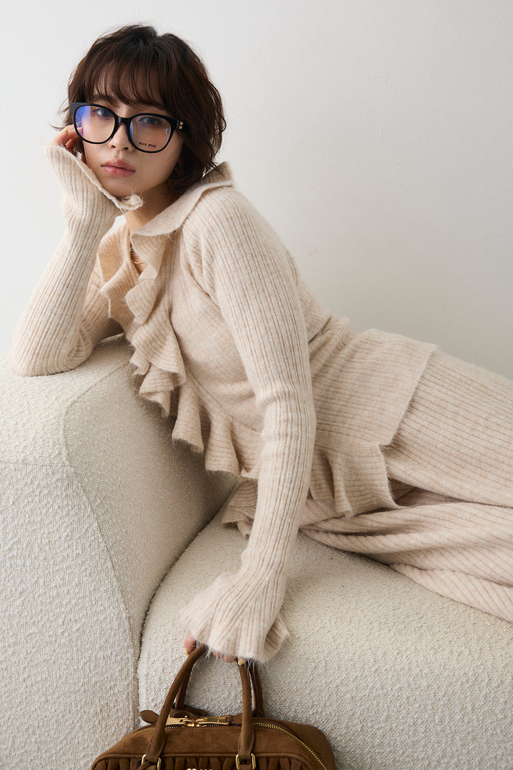 [予約]フロントフリル美ラインニットセットアップ