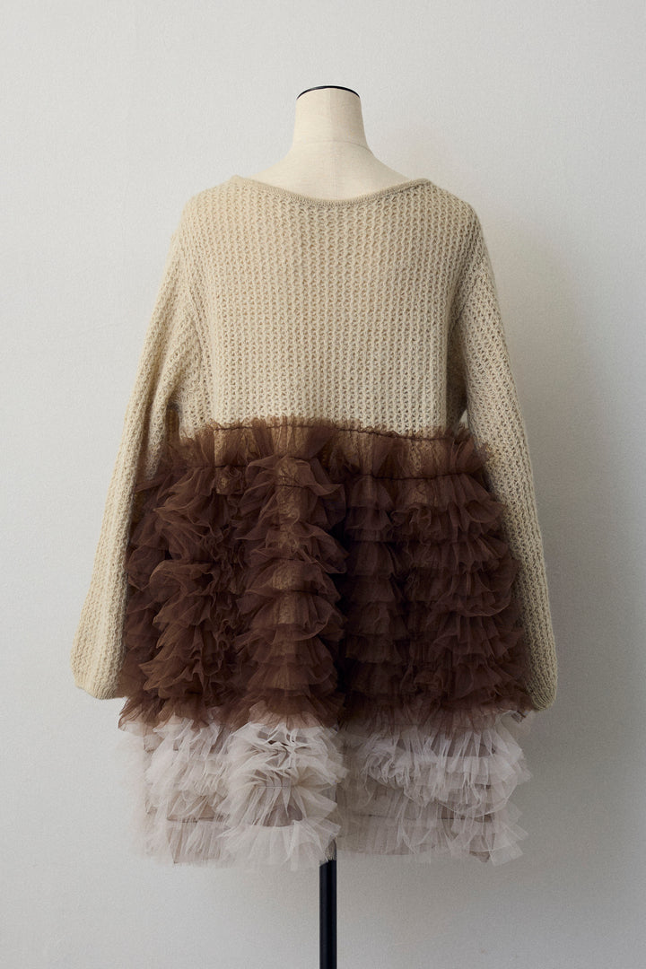 [予約]ホイップチュールドッキングニットワンピ