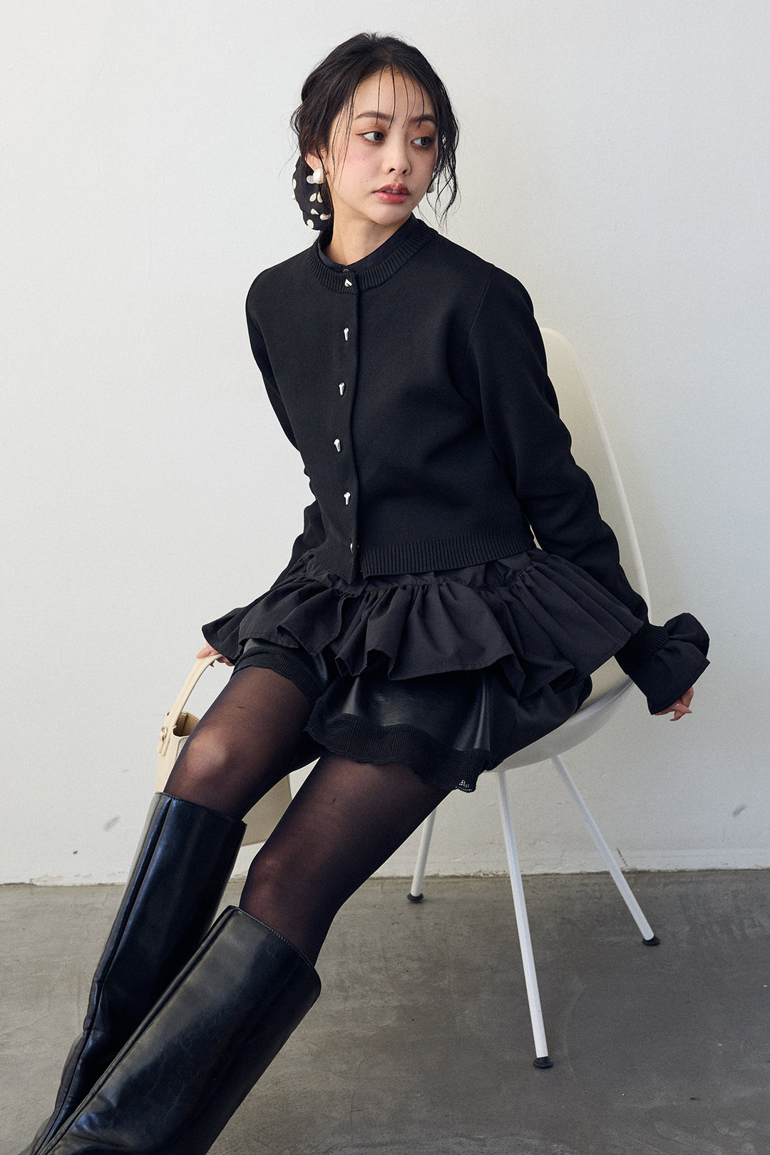 [予約]フリルヘムスリーブブラウス