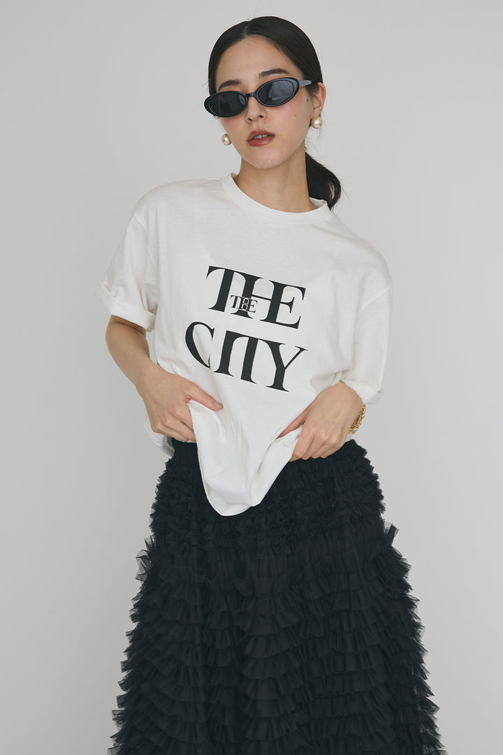 [予約/SET]フリルショルダーテーラーマニッシュベスト+ホイップチュールティアードスカート(2set)