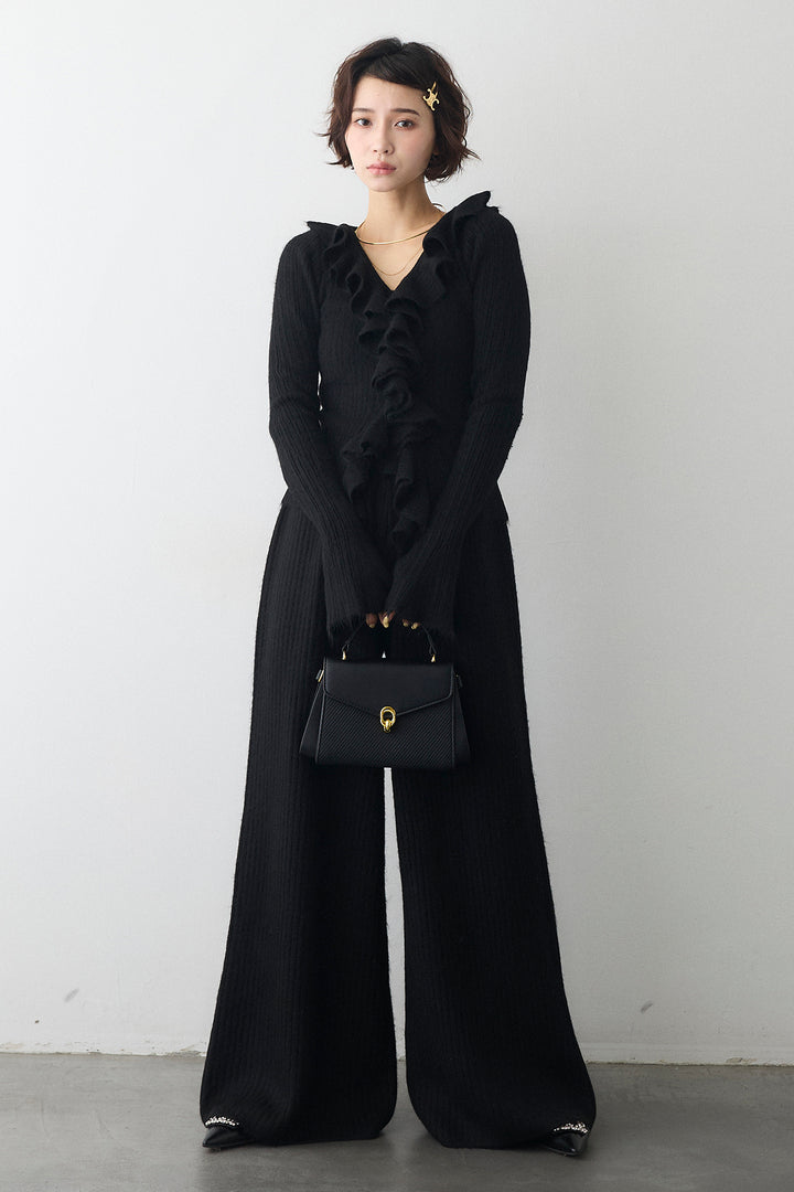 [予約]フロントフリル美ラインニットセットアップ