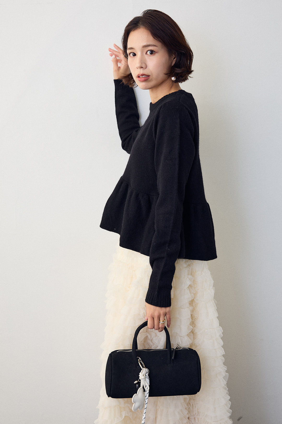 [予約]アルパカタッチバルーンヘムニットプルオーバー