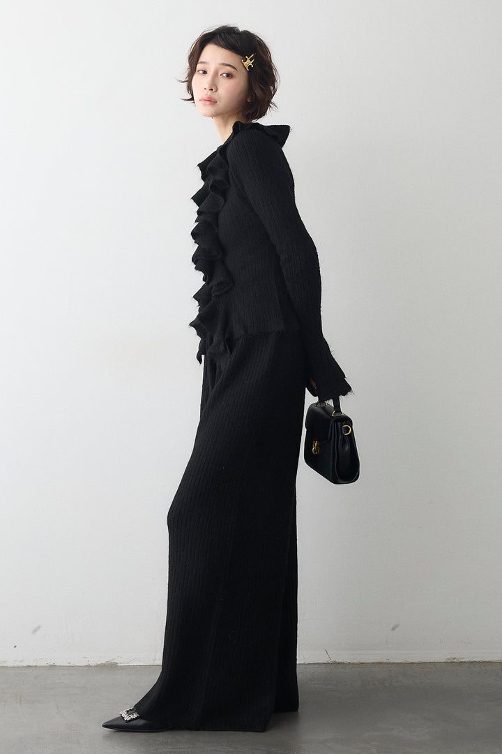 [予約]フロントフリル美ラインニットセットアップ