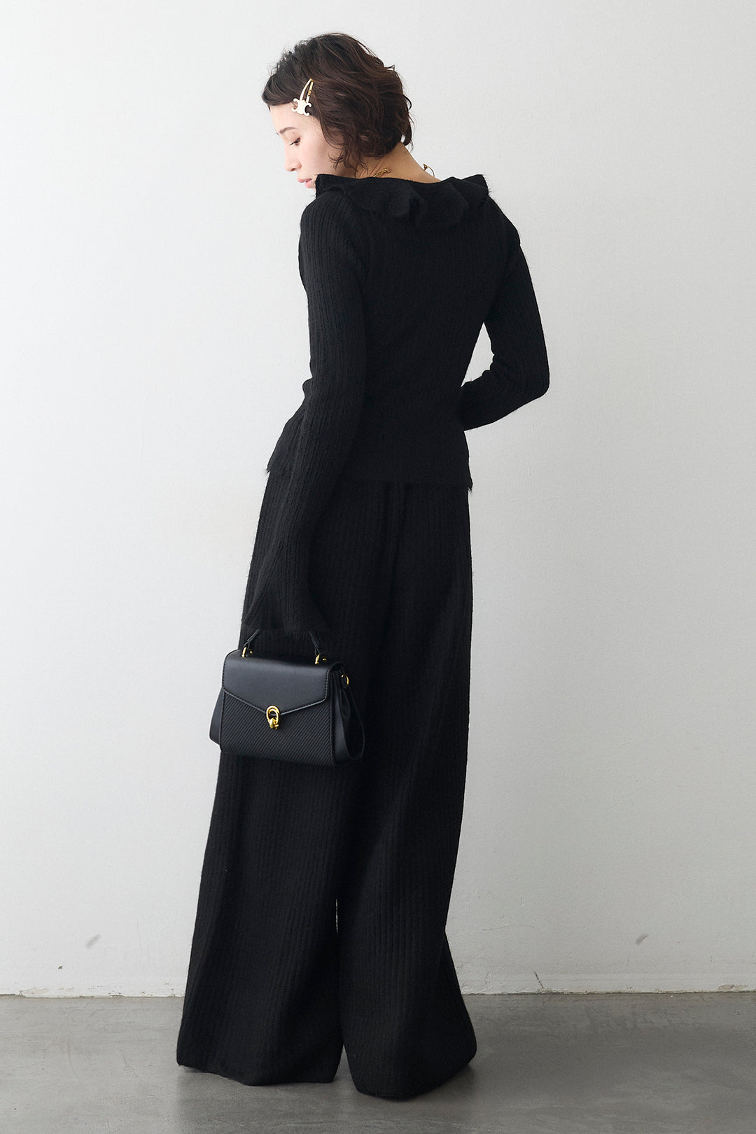 [予約]フロントフリル美ラインニットセットアップ