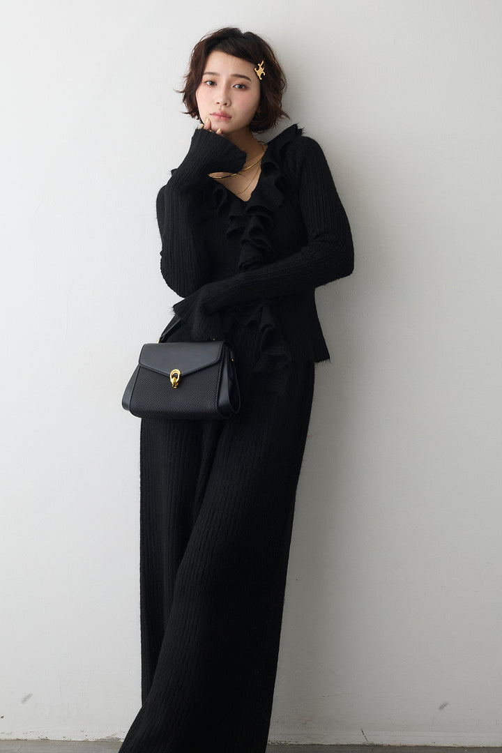 [予約]フロントフリル美ラインニットセットアップ