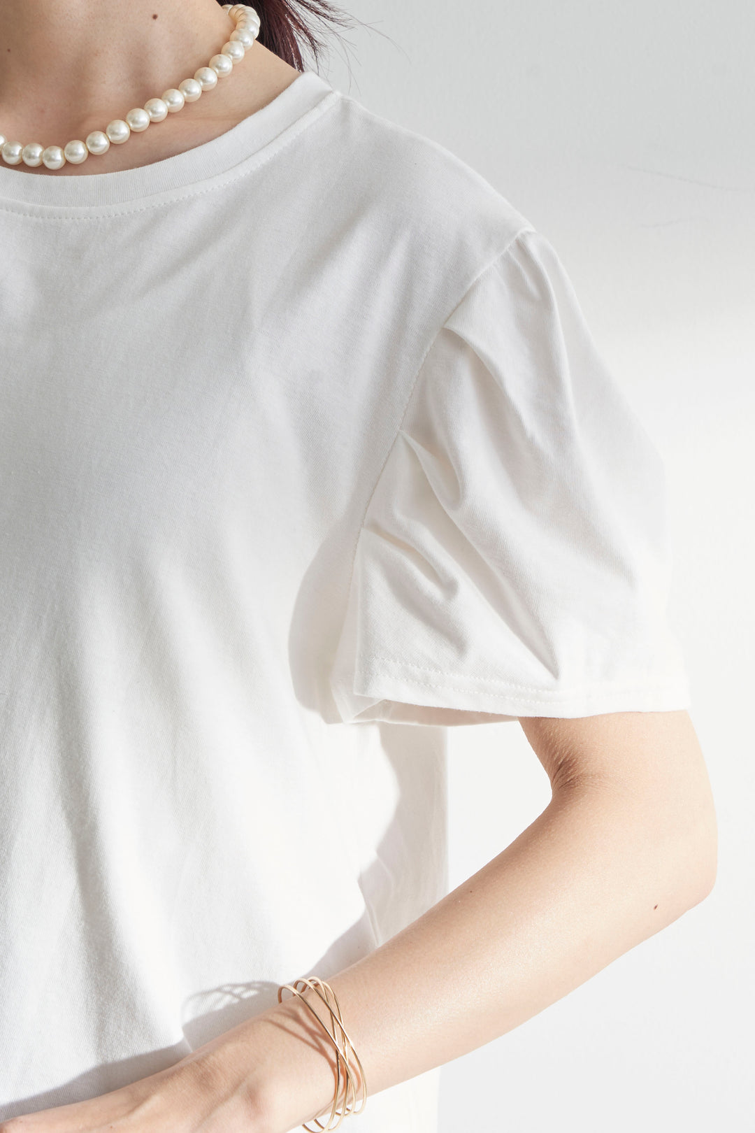 [予約]チュールヘムドッキングTシャツ