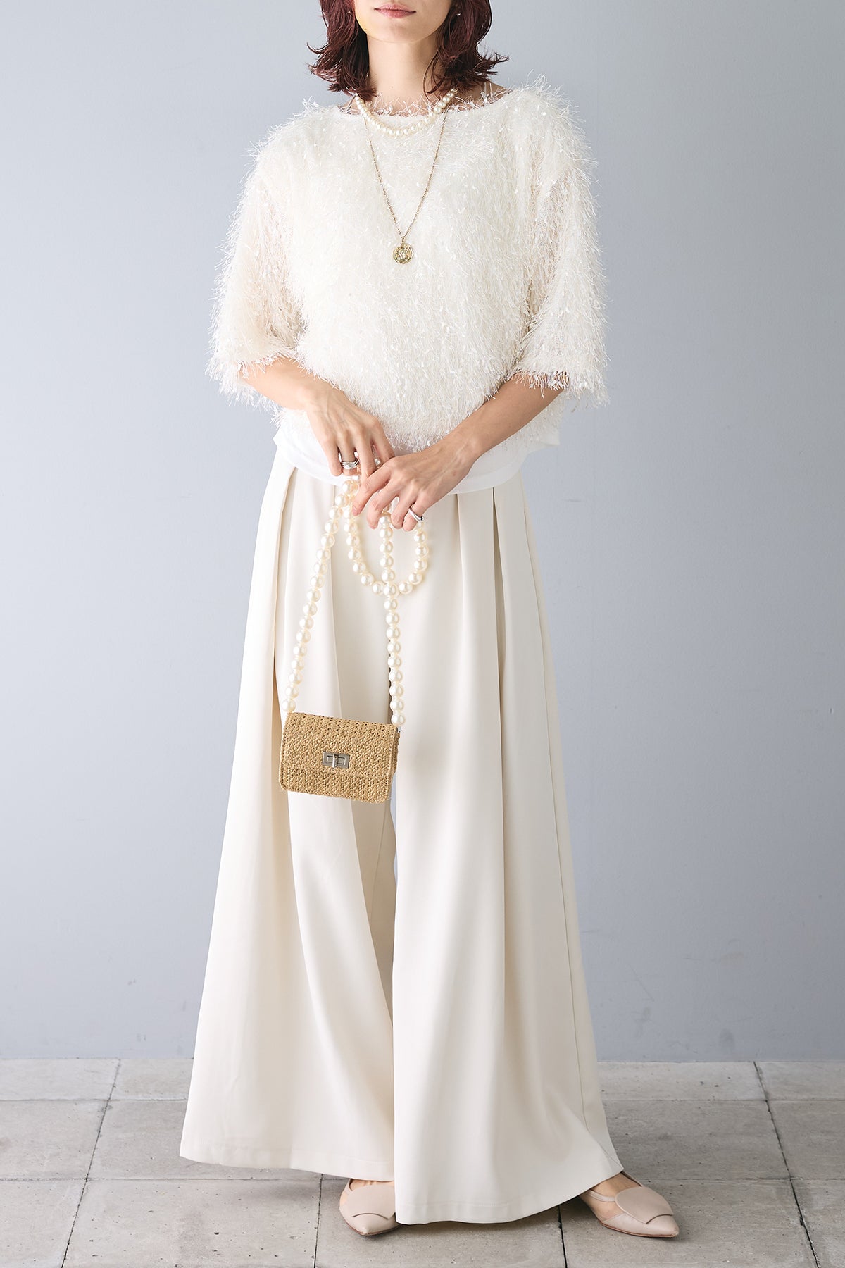 予約]テープヤーンシャギーレイヤードトップス – Frene