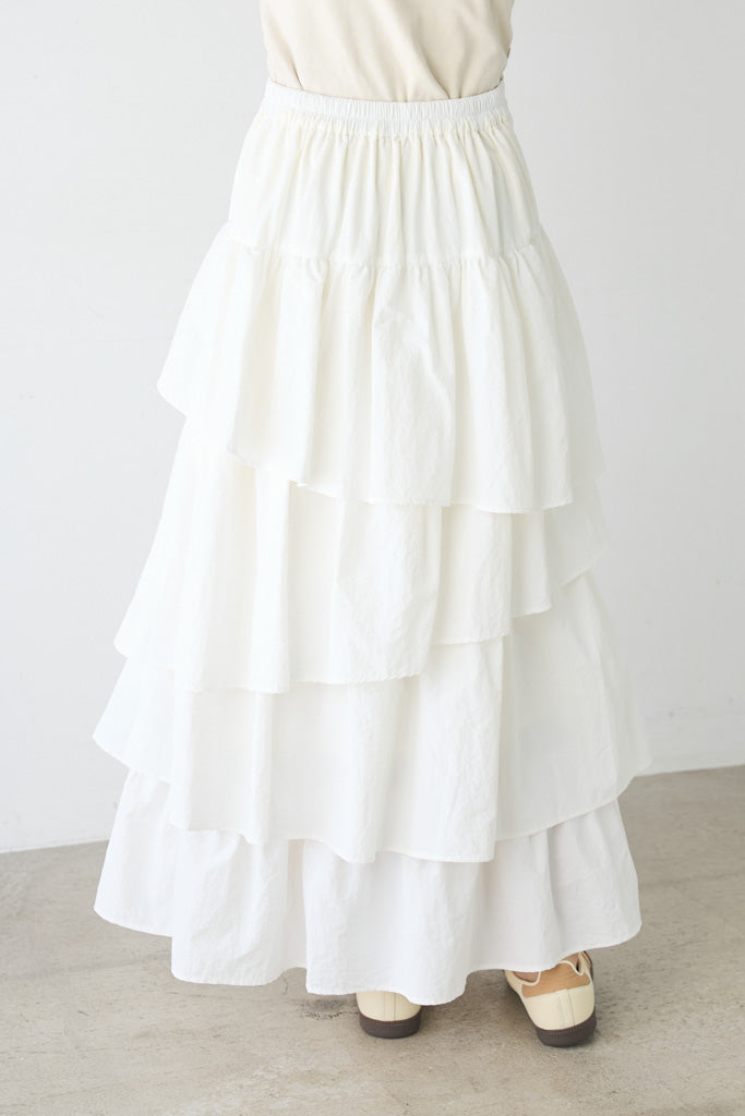 予約]ランダムフリルティアードスカート – Frene