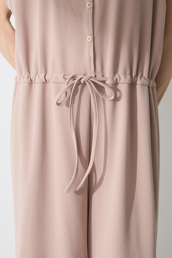 予約]ドローストリングVネックオールインワン – Frene