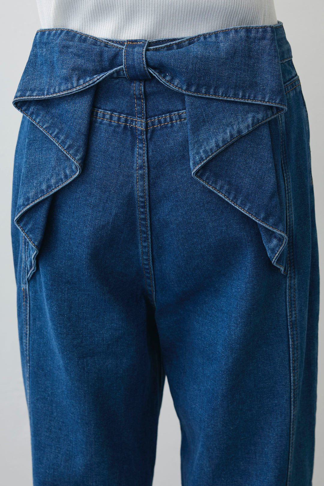 [予約]バックリボンデザインデニムパンツ