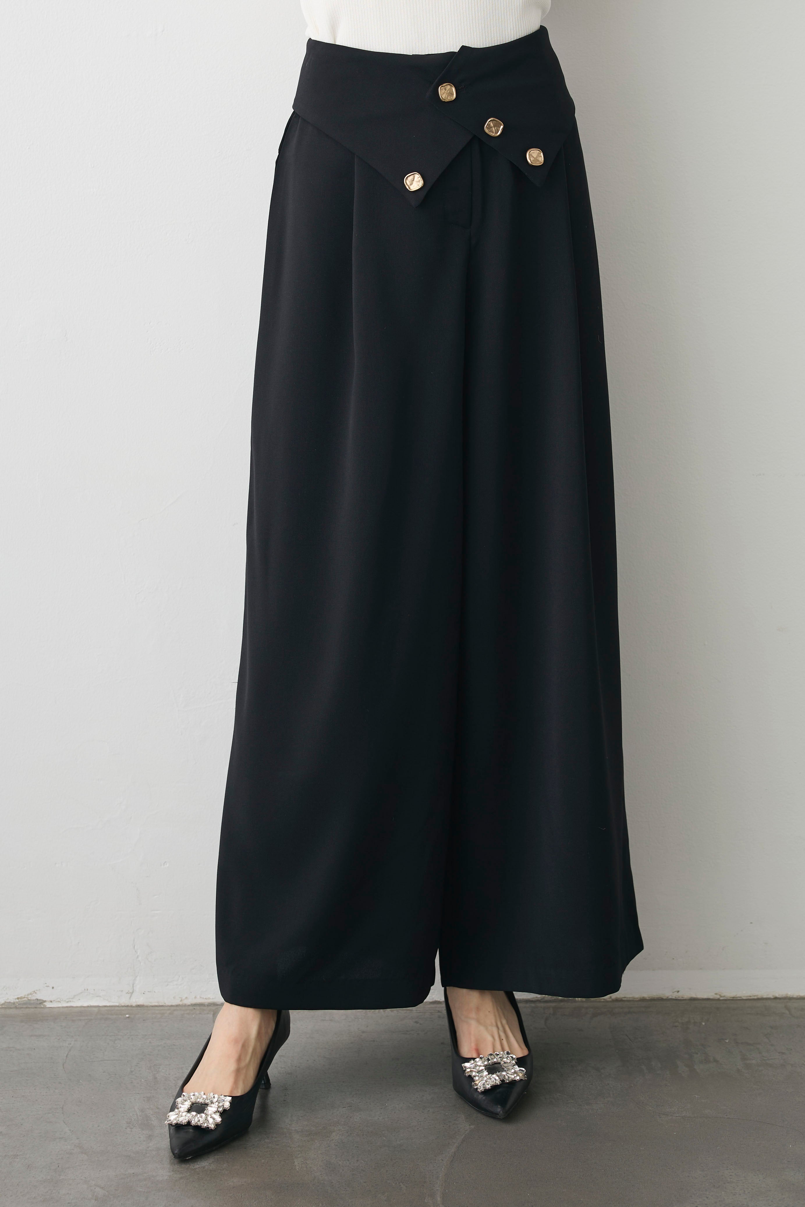 ウエストデザインドットパンツ　ブラック　frene  フラーネ New arrival – ページ – Frene