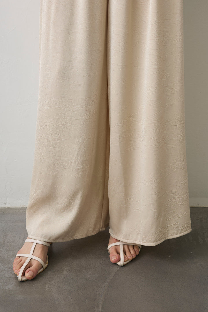 [予約]バックリボンマットサテンセットアップ