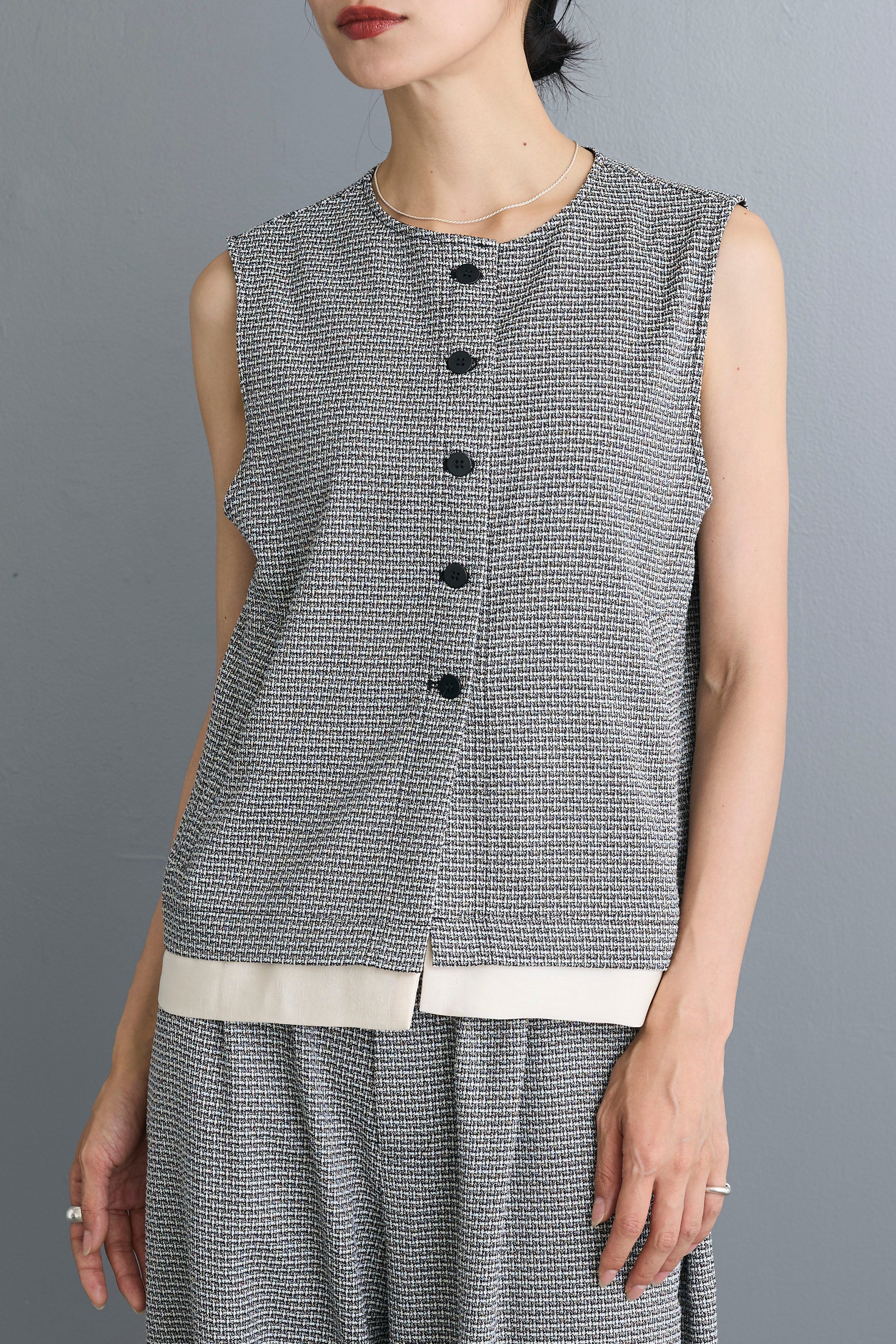 ★sale★チュール パール ポケット ボンディング ベスト ジレ frene fit=scale-down,w=1200