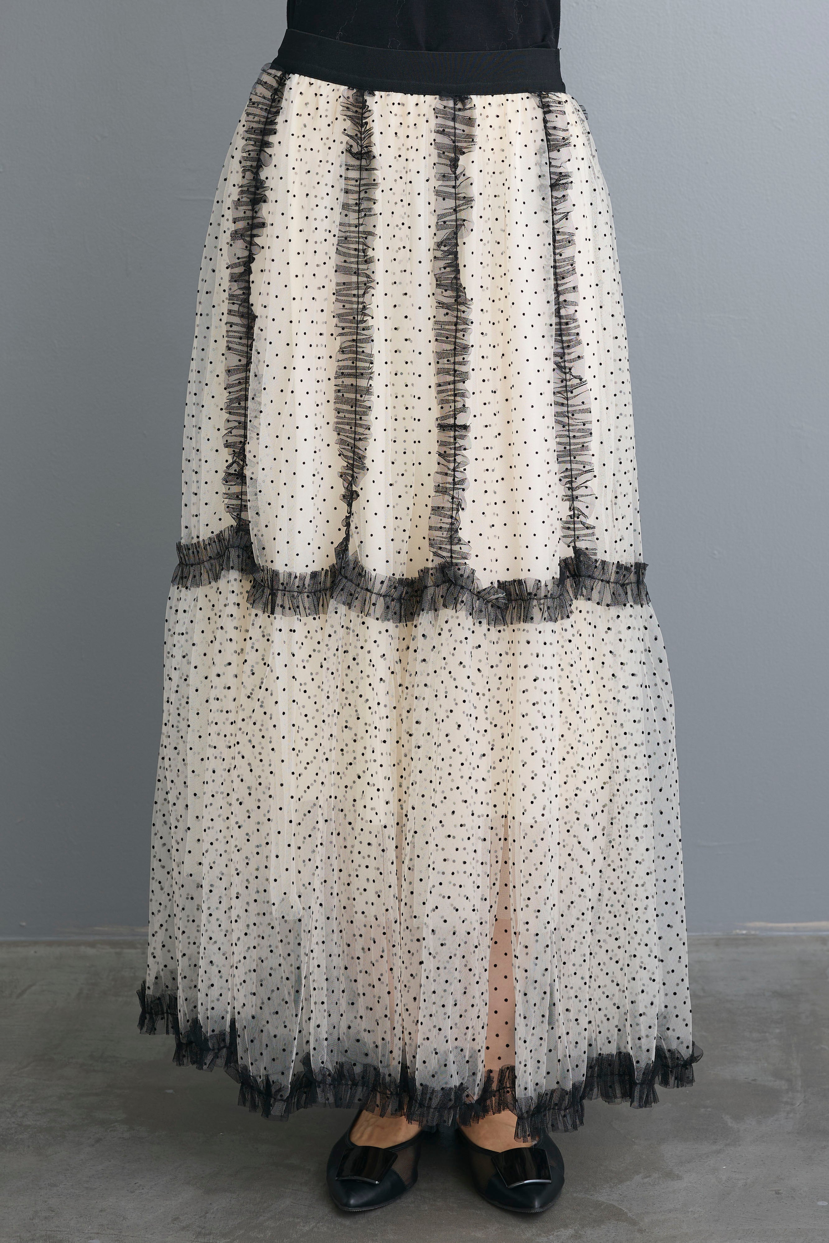 リボンジャガードフレアスカート　Frene好きに Skirt – Frene