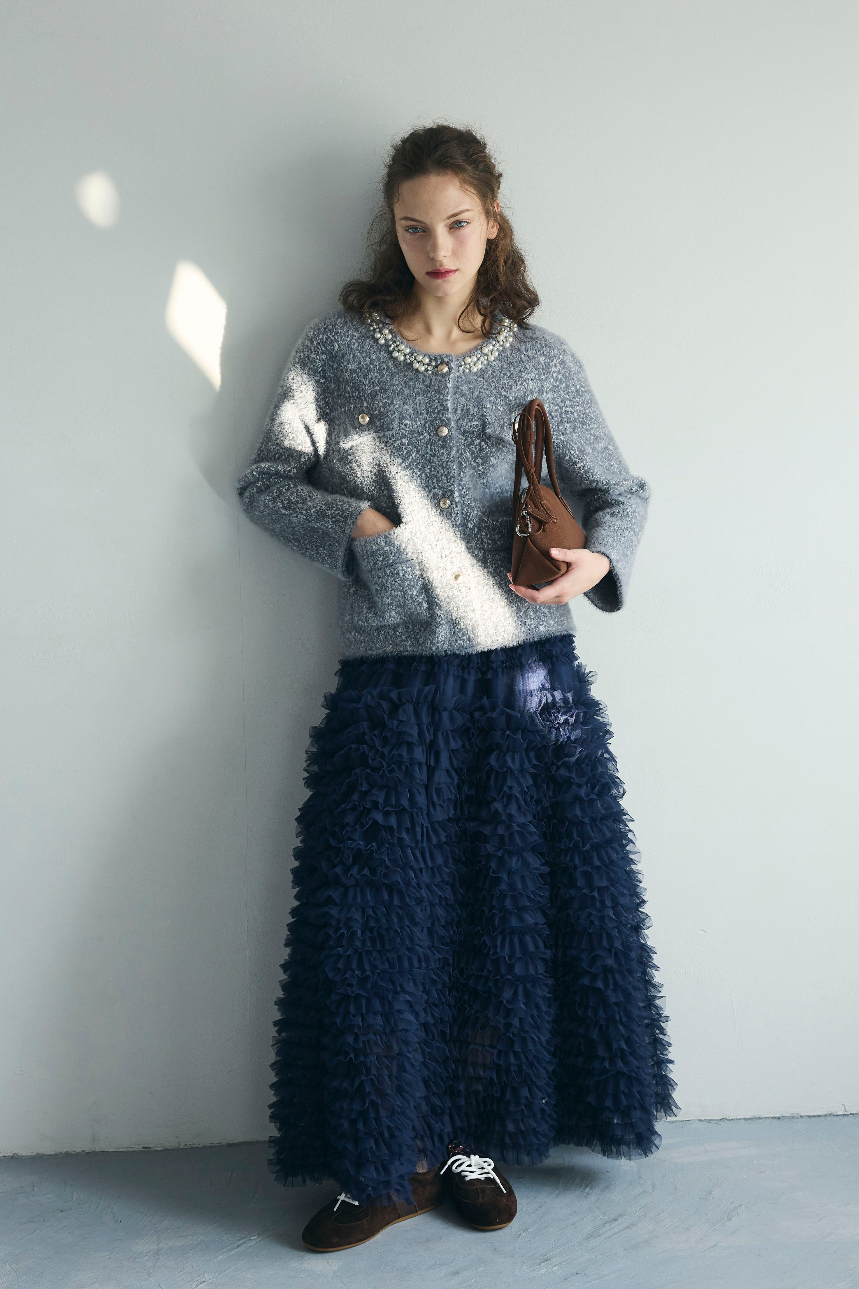 予約]ホイップチュールティアードスカート – Frene