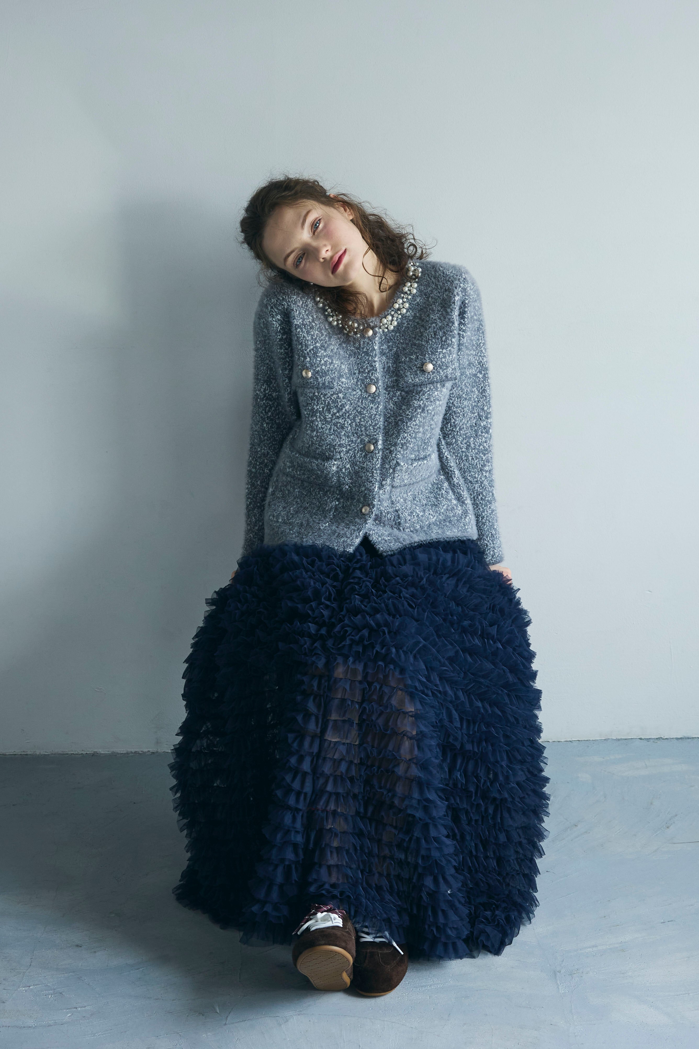 予約]ホイップチュールティアードスカート – Frene