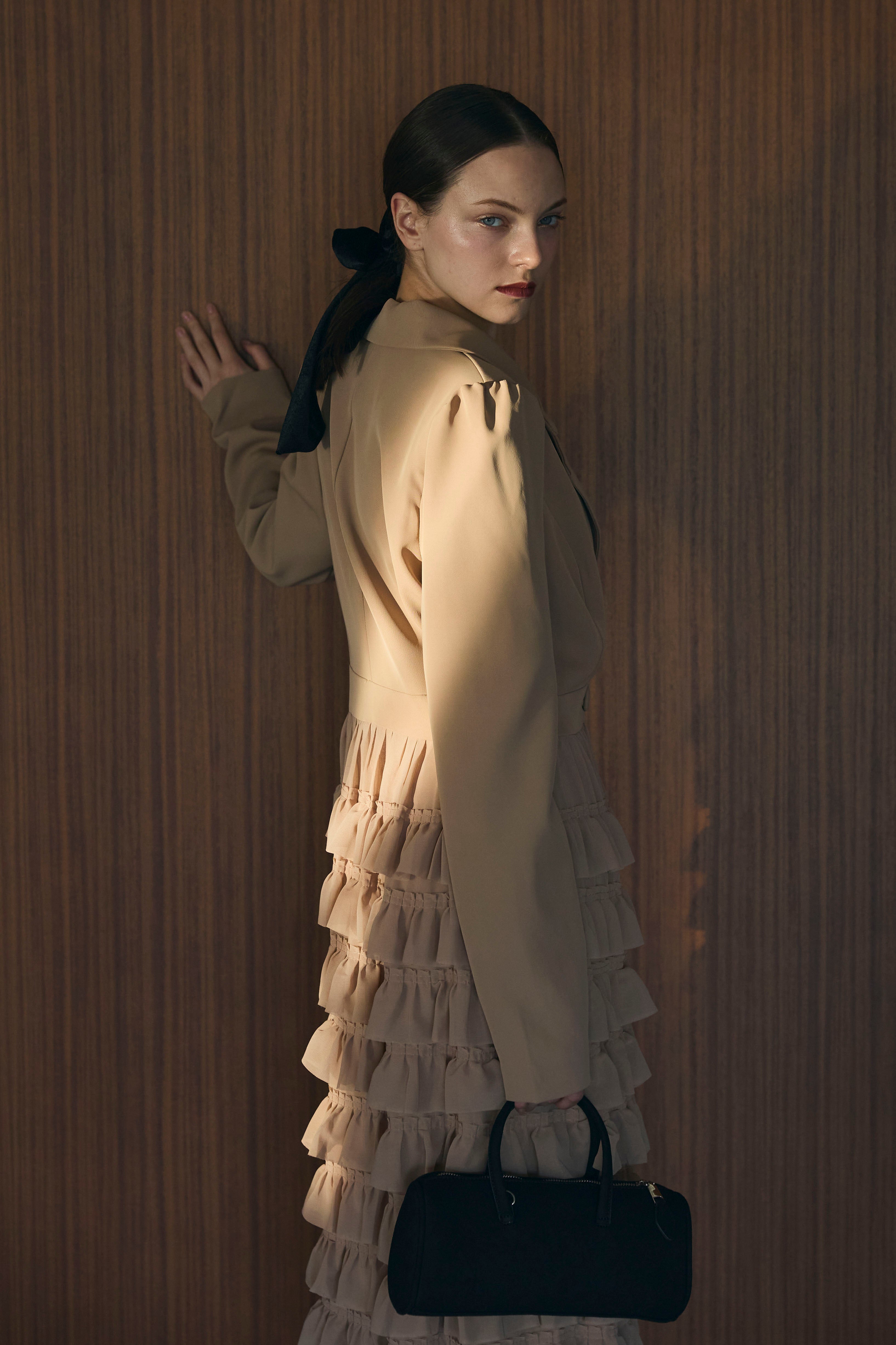 予約]ティアードチュールドッキングジャケットワンピース – Frene