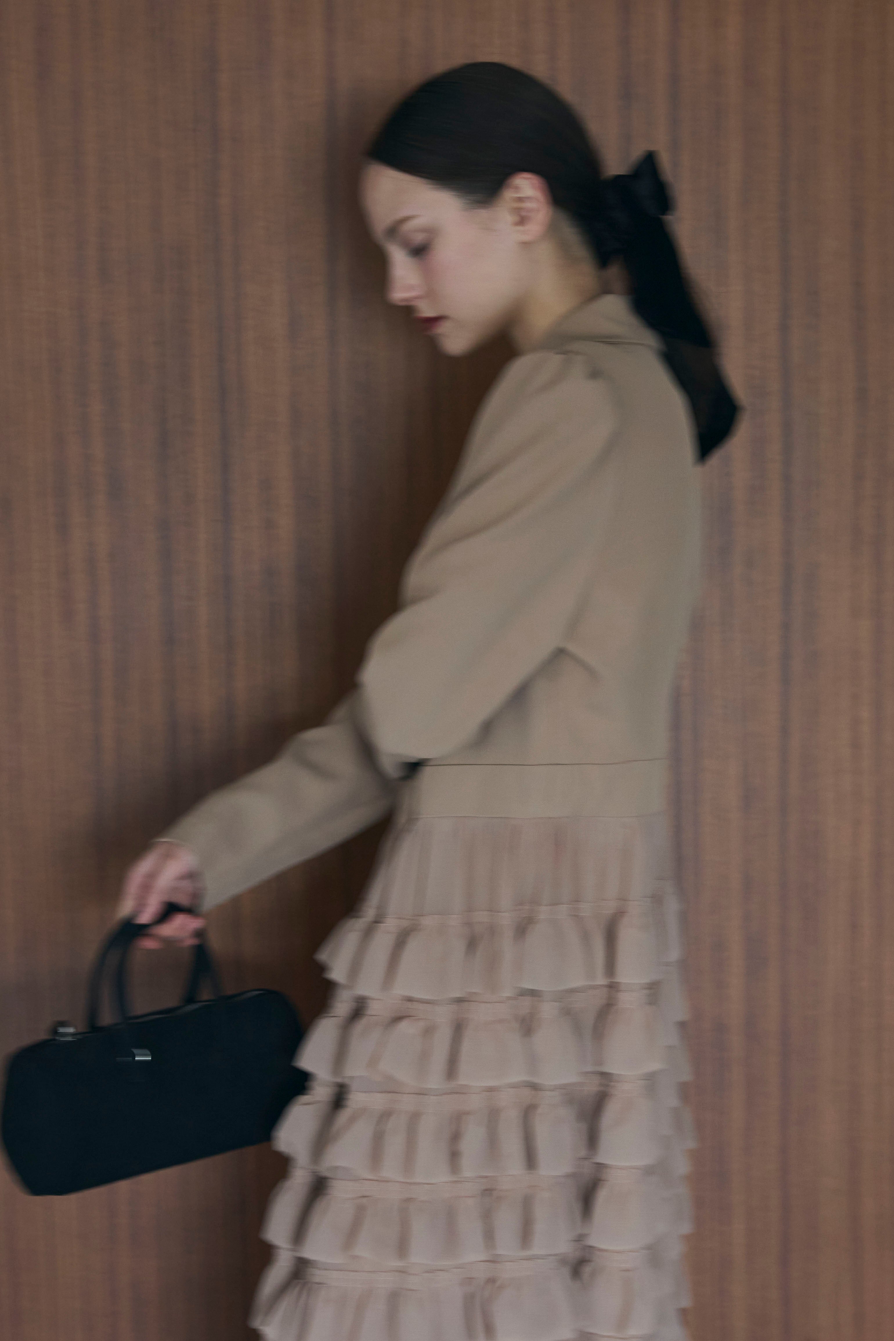 予約]ティアードチュールドッキングジャケットワンピース – Frene