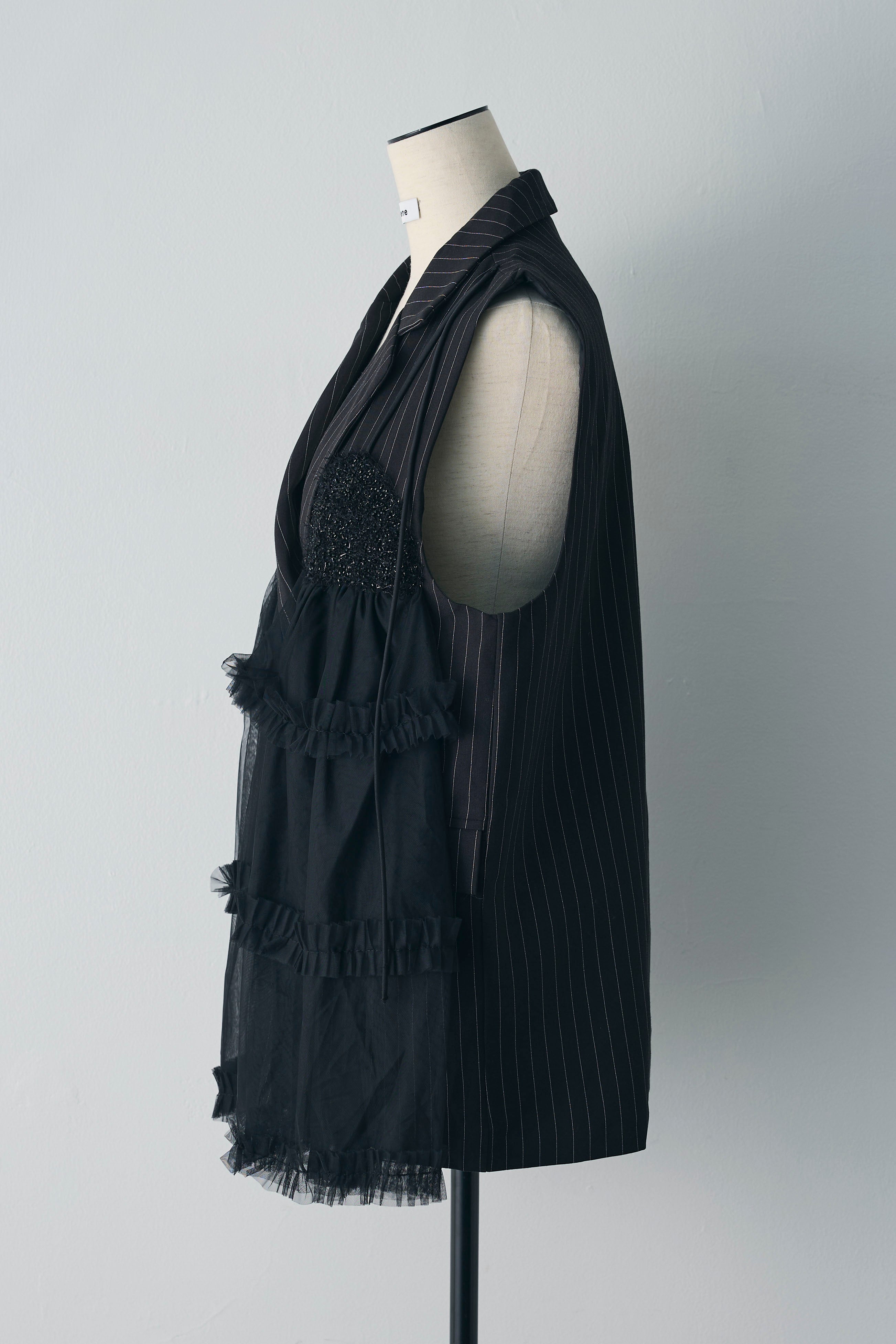 リボンジャガードジャケット　ブラック　Frene Jacket – Frene