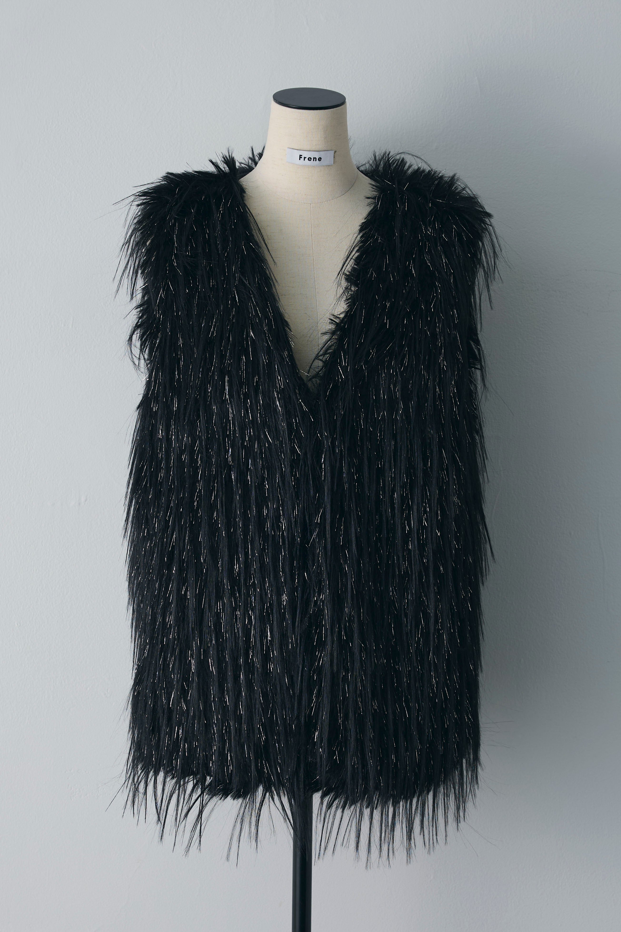 予約]シャイニーロングファーベスト – Frene