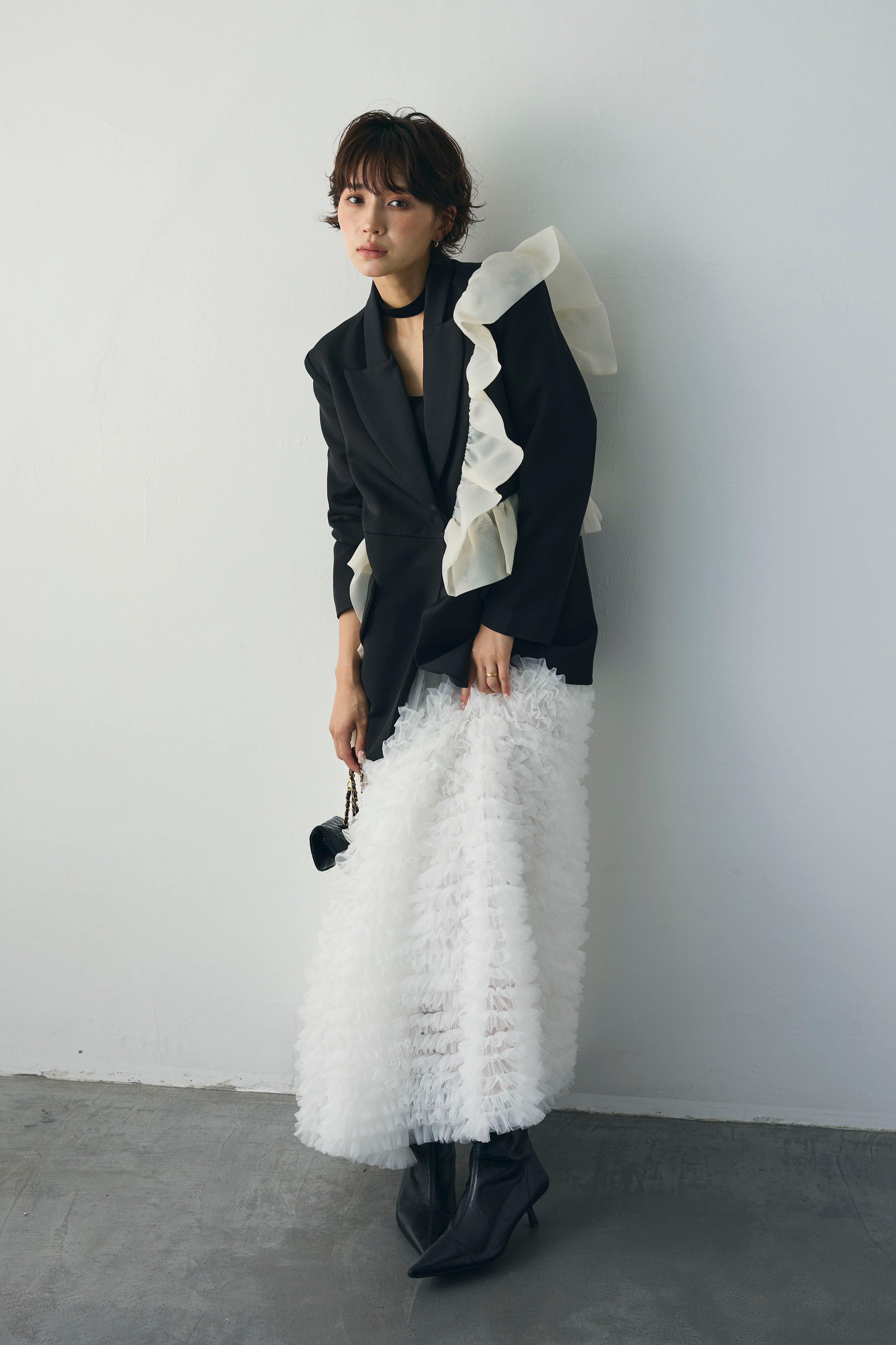 予約]ホイップチュールティアードスカート – Frene