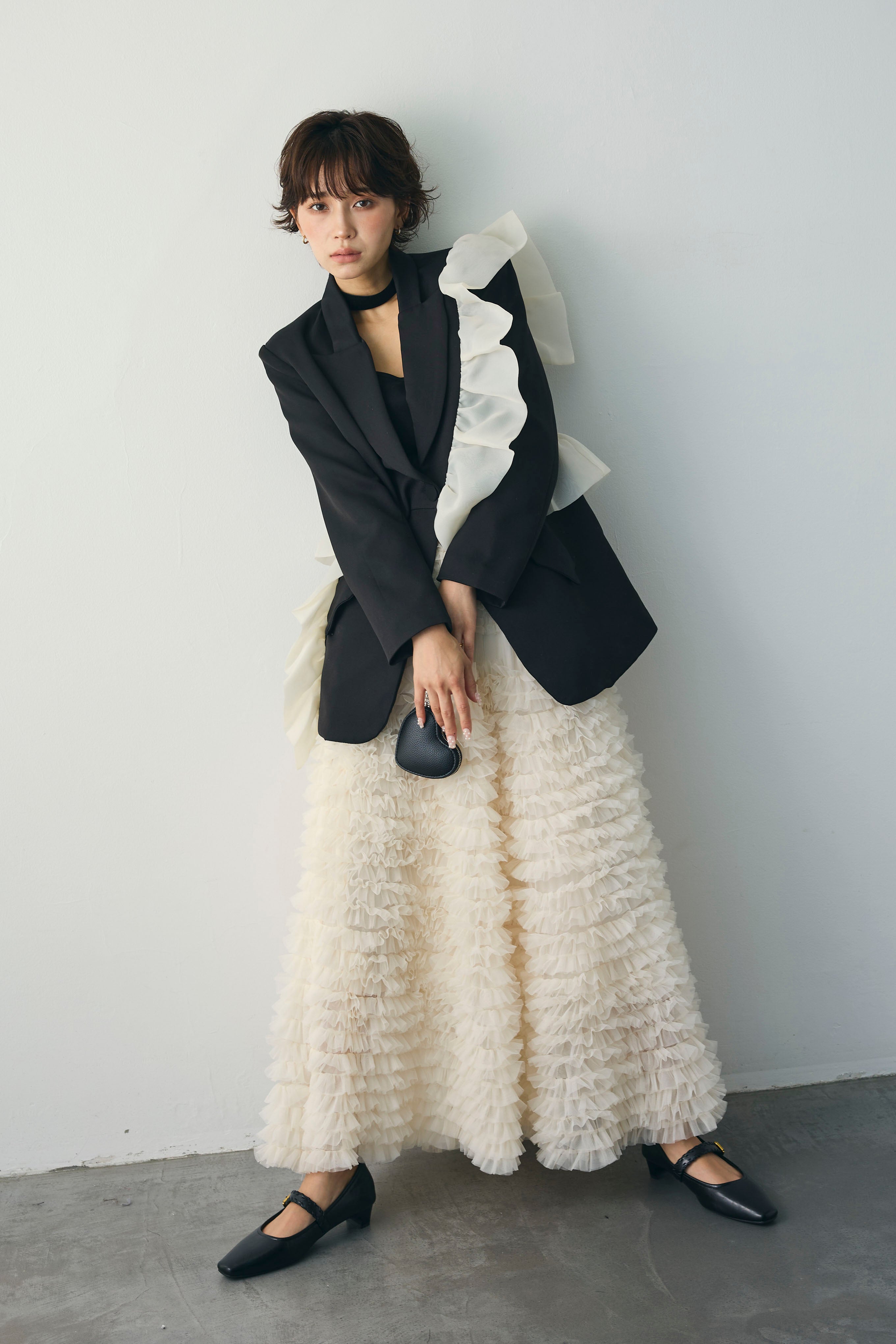 予約]ホイップチュールティアードスカート – Frene