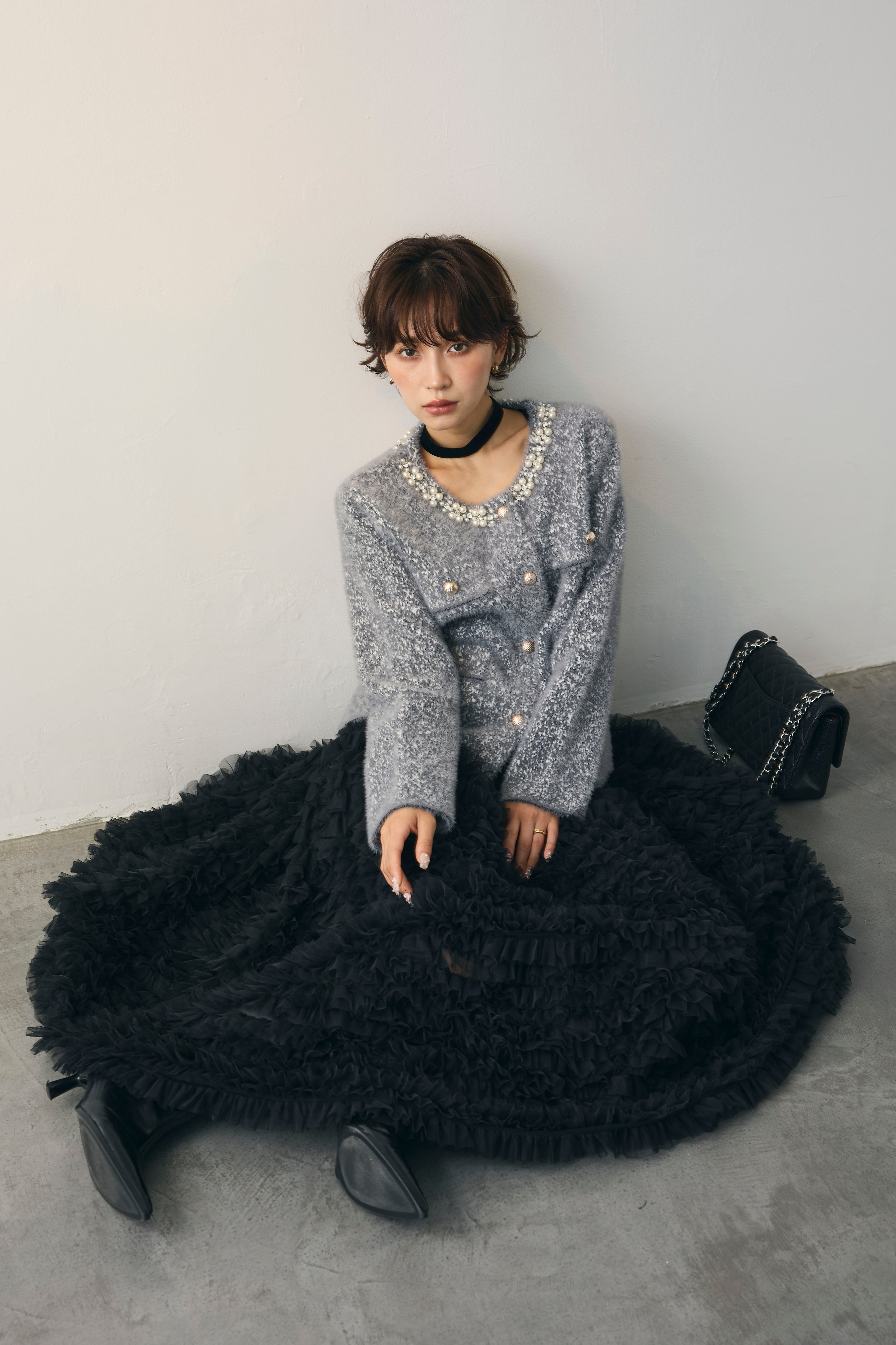 予約]ホイップチュールティアードスカート – Frene