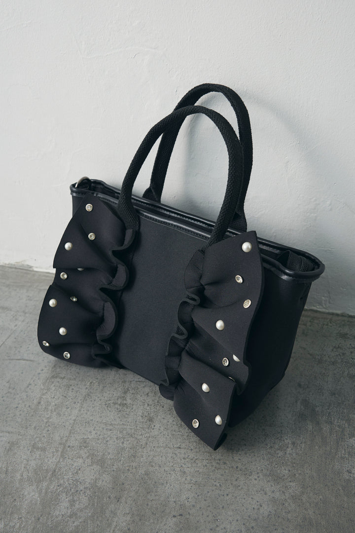 [予約]ビジューパールフリルミニBAG