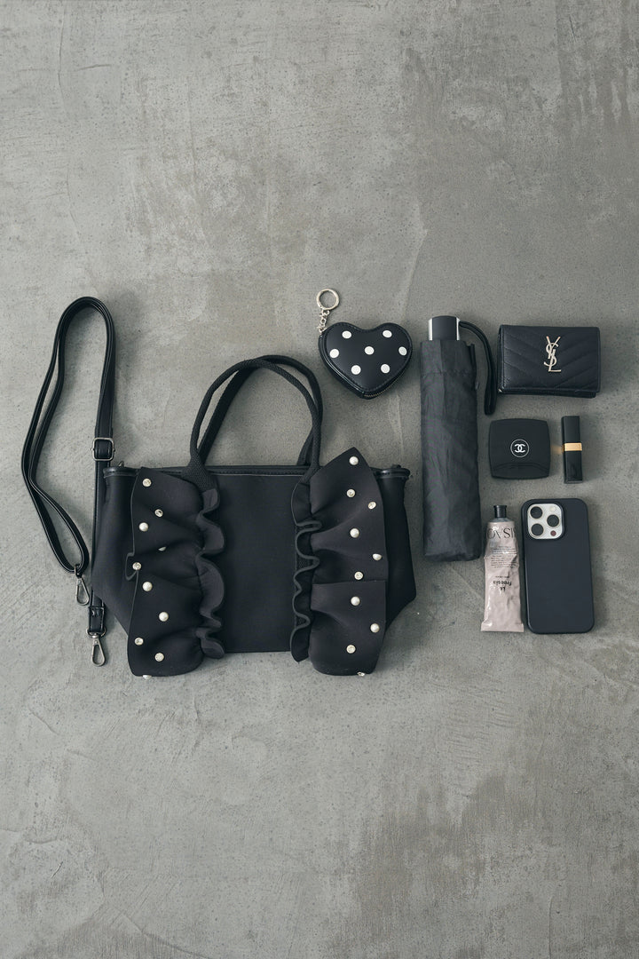 [予約]ビジューパールフリルミニBAG