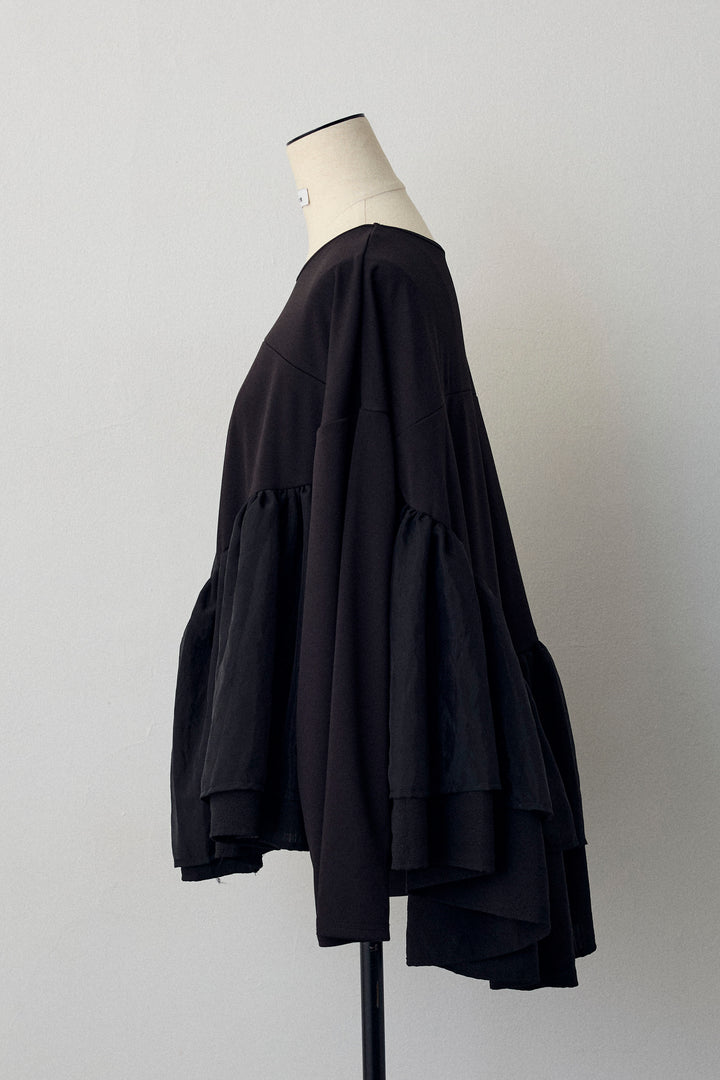 [予約]フリルテール異素材切替チュニック