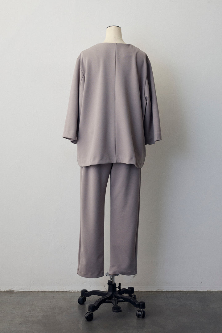 [予約]ノーカラージョーゼットセットアップ