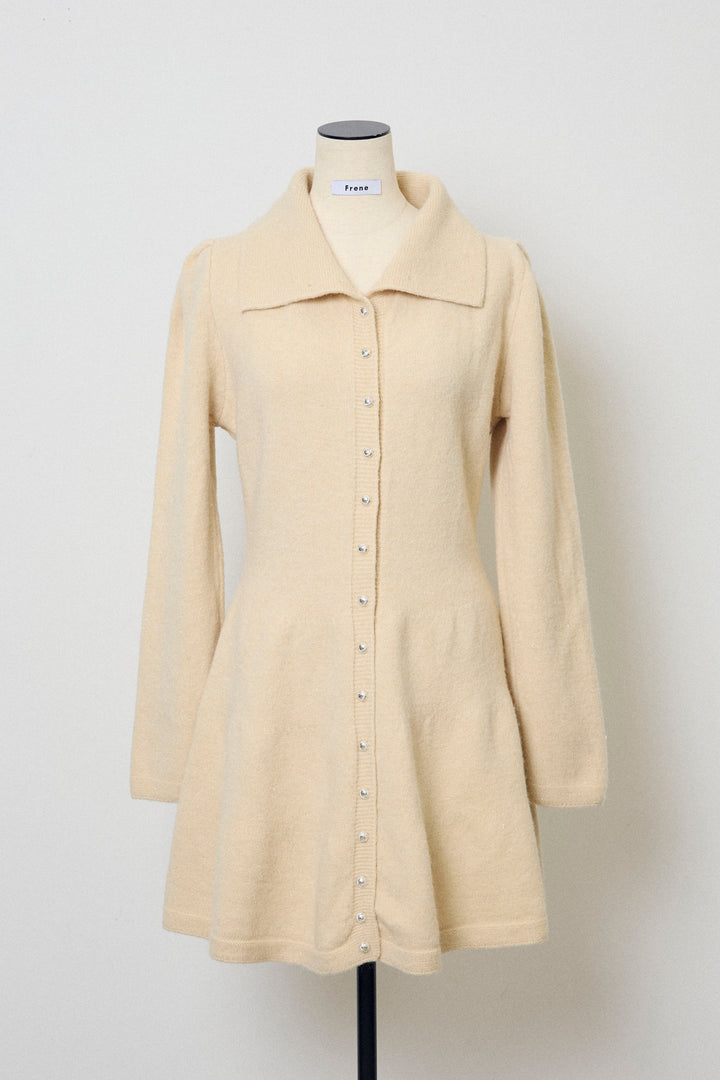 [予約]セミフレアラインニットミニワンピ