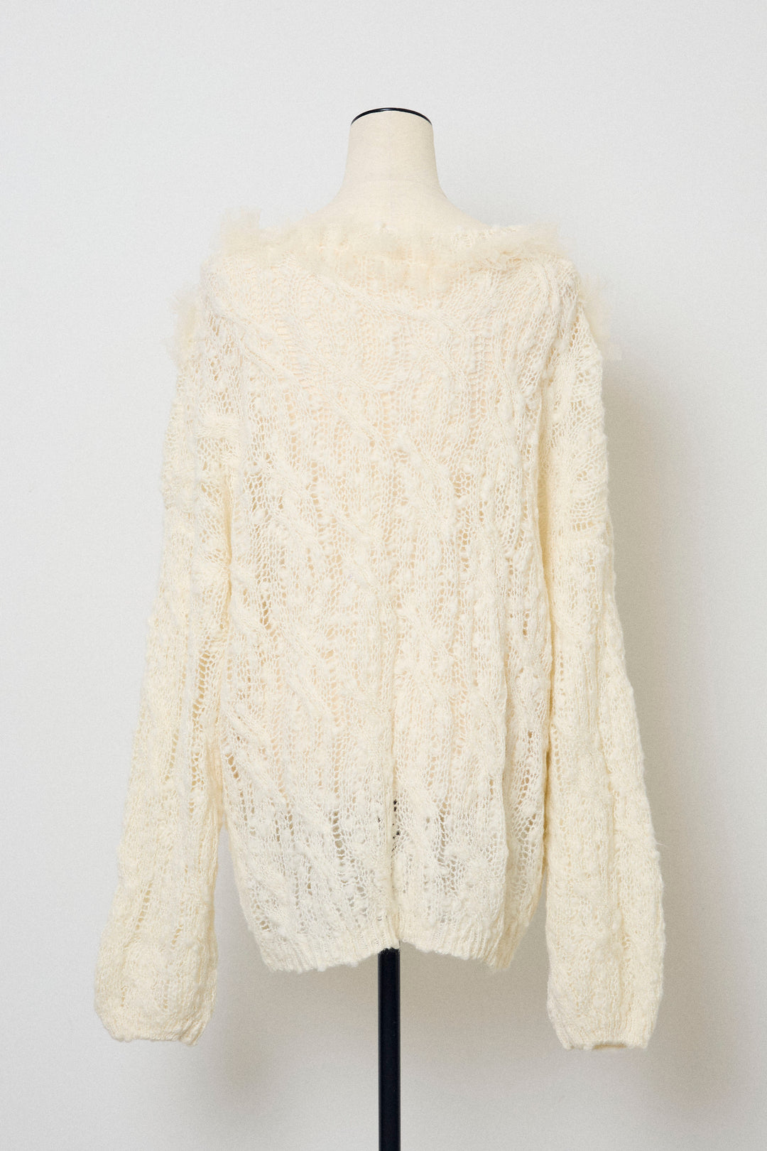 [予約]透かし編みホイップチュールニット