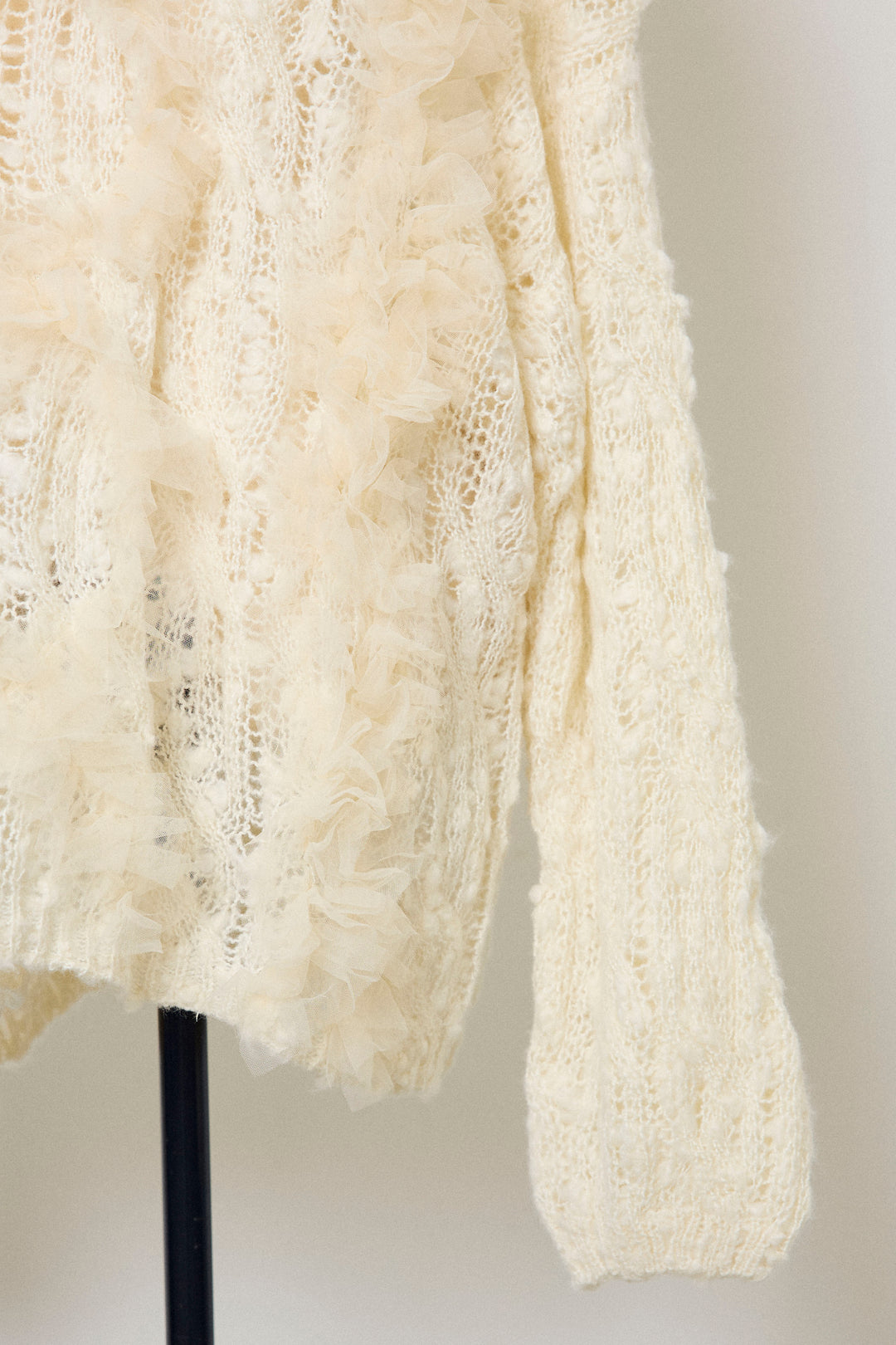 [予約]透かし編みホイップチュールニット