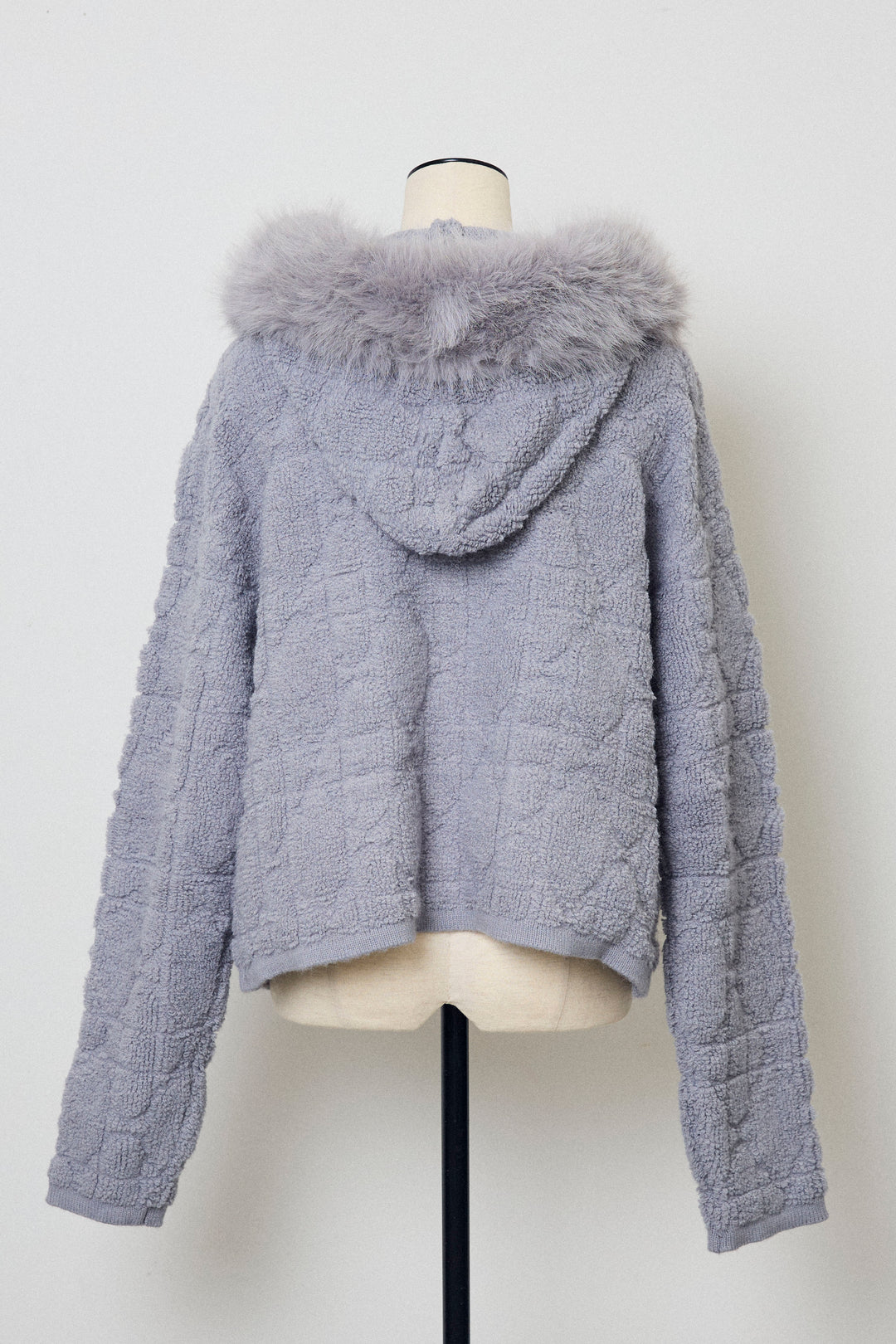 [予約]フードファーキルトZIPニットブルゾン