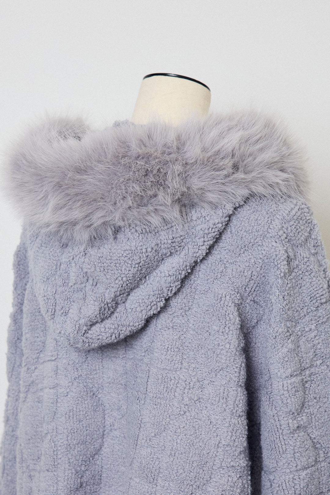 [予約]フードファーキルトZIPニットブルゾン