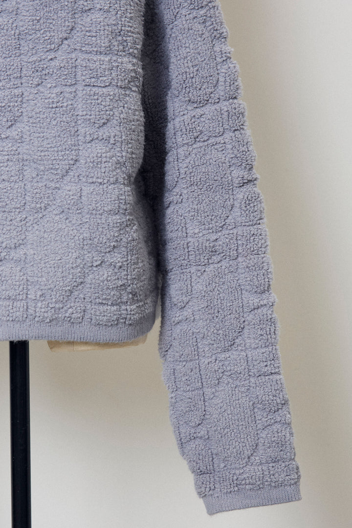 [予約]フードファーキルトZIPニットブルゾン