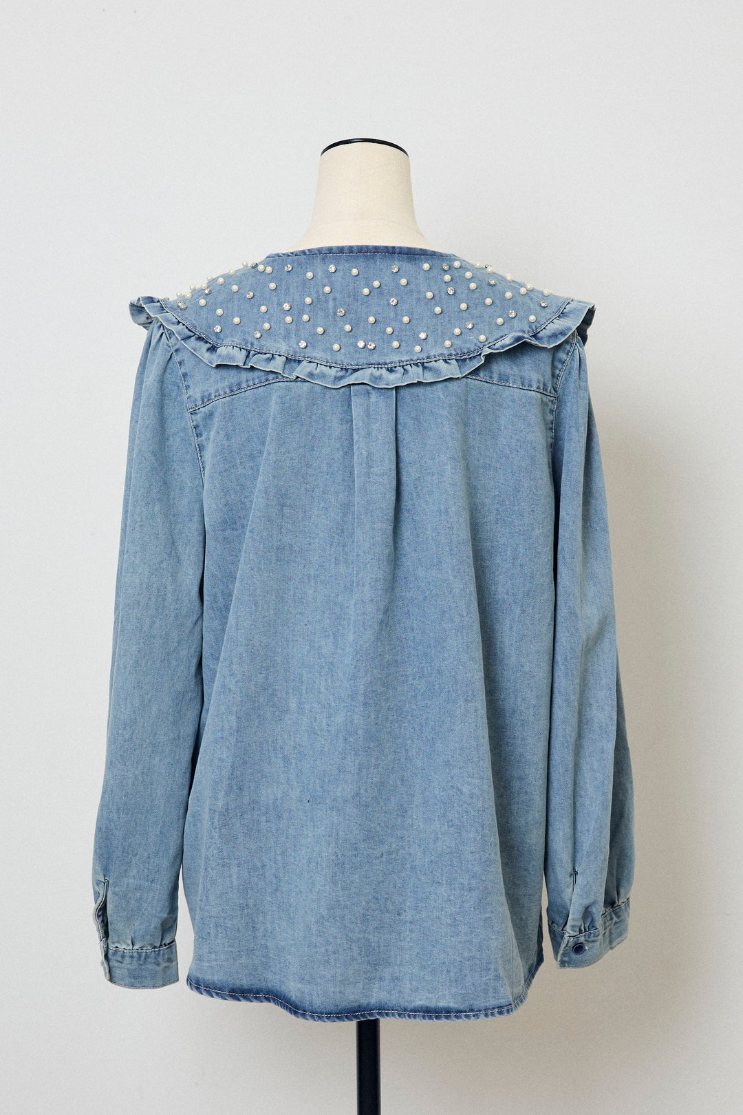 [予約]パールBIGカラーデニムシャツ