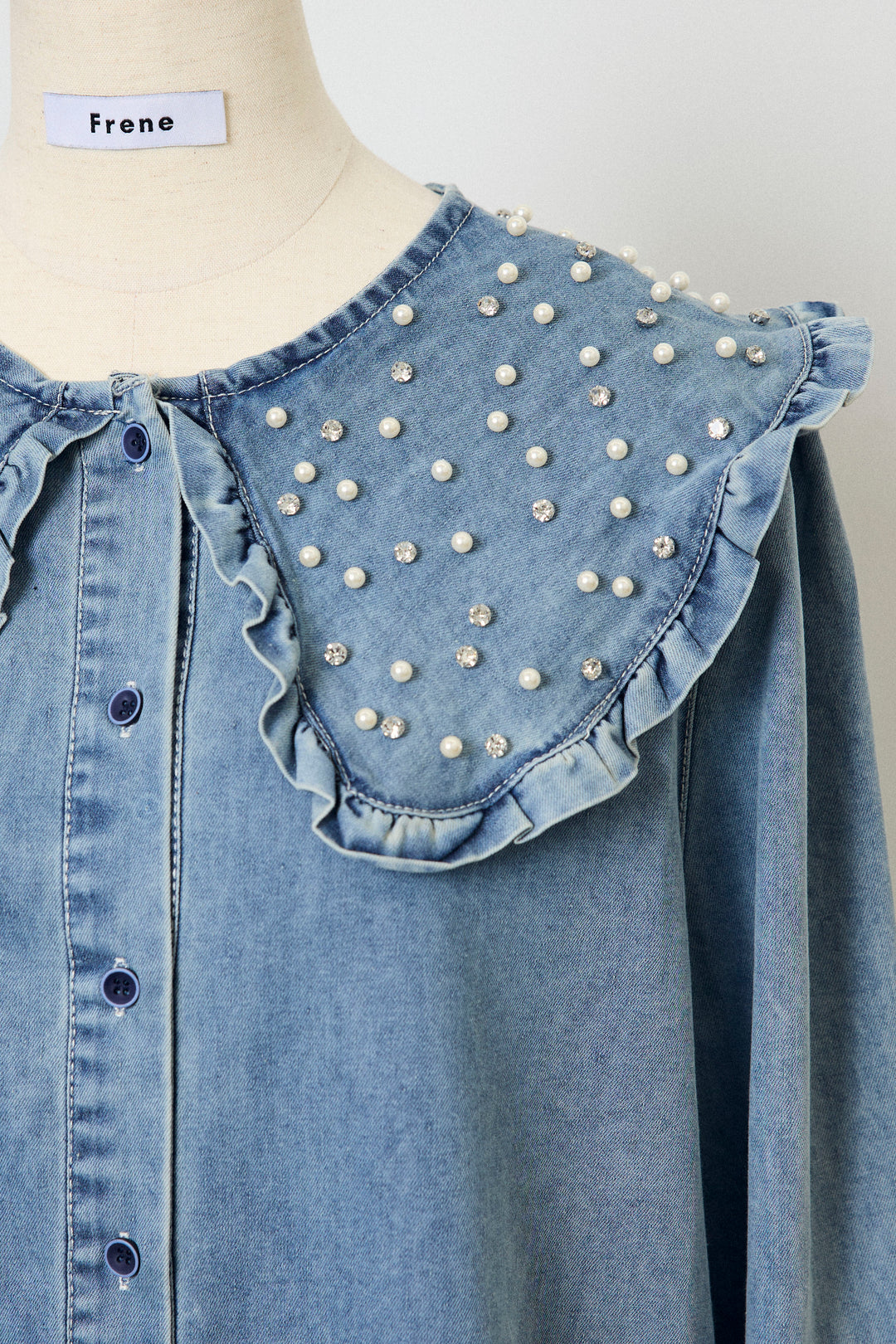 [予約]パールBIGカラーデニムシャツ