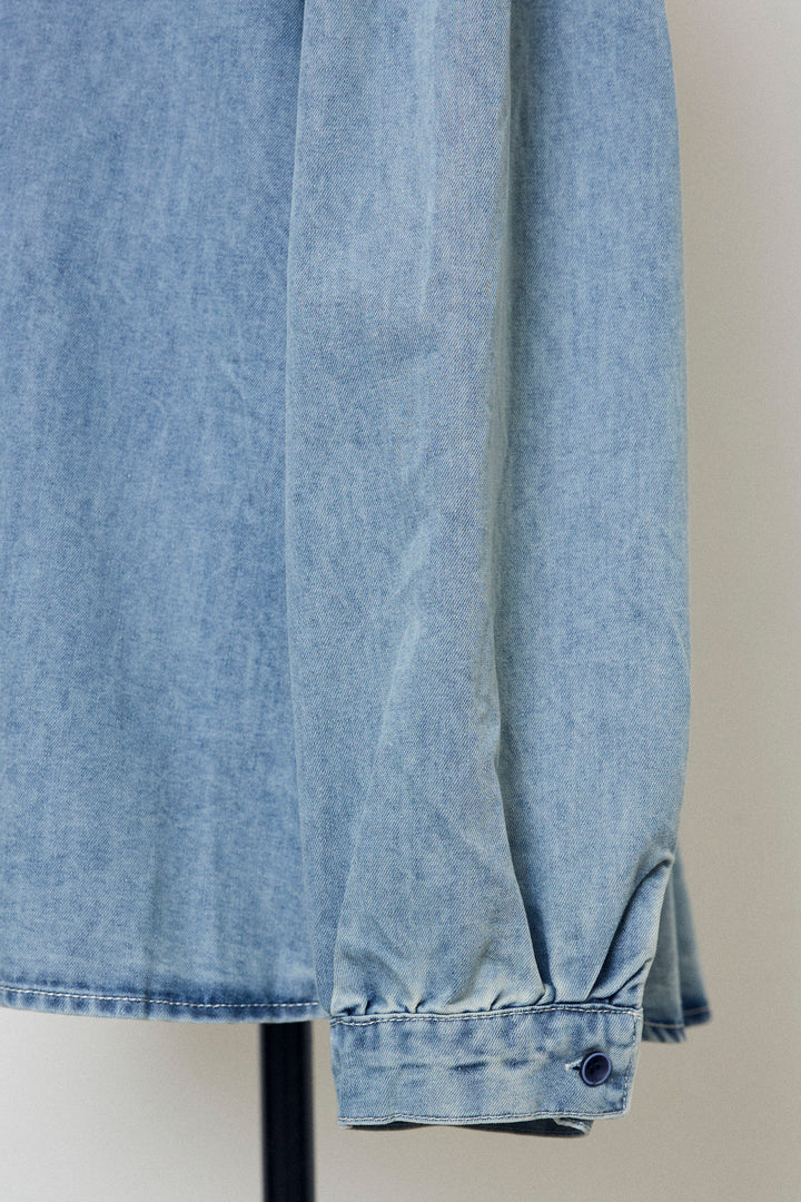 [予約]パールBIGカラーデニムシャツ