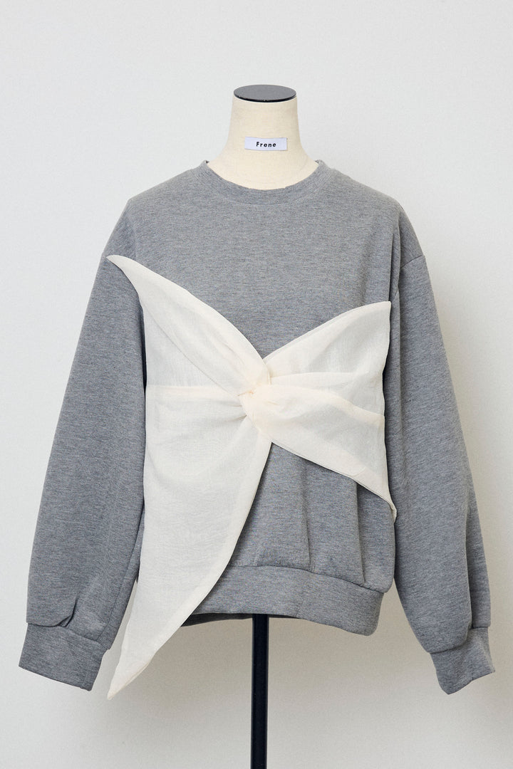 [予約]オーガンジーBIGリボンプルオーバー