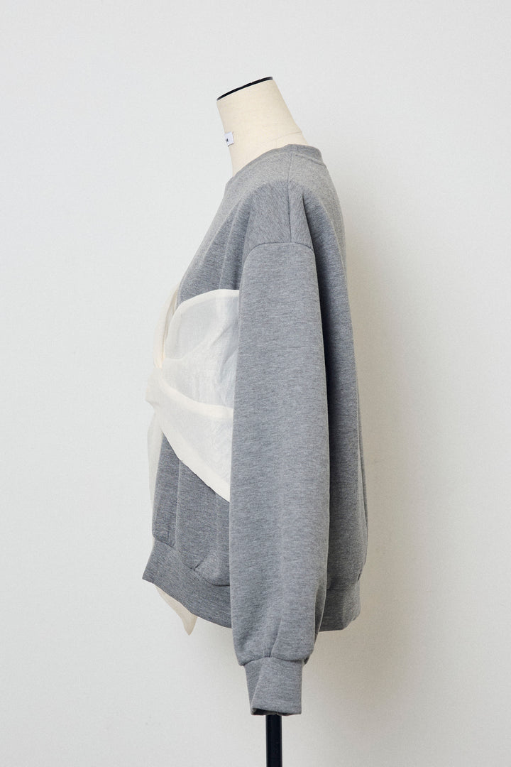 [予約]オーガンジーBIGリボンプルオーバー